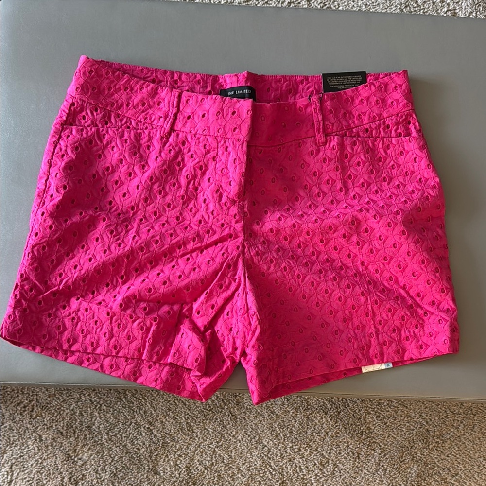 The Limited  Pink Eyelet Shorts